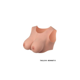 Buste seins réaliste couleur peau claire Taille M Bonnet D 